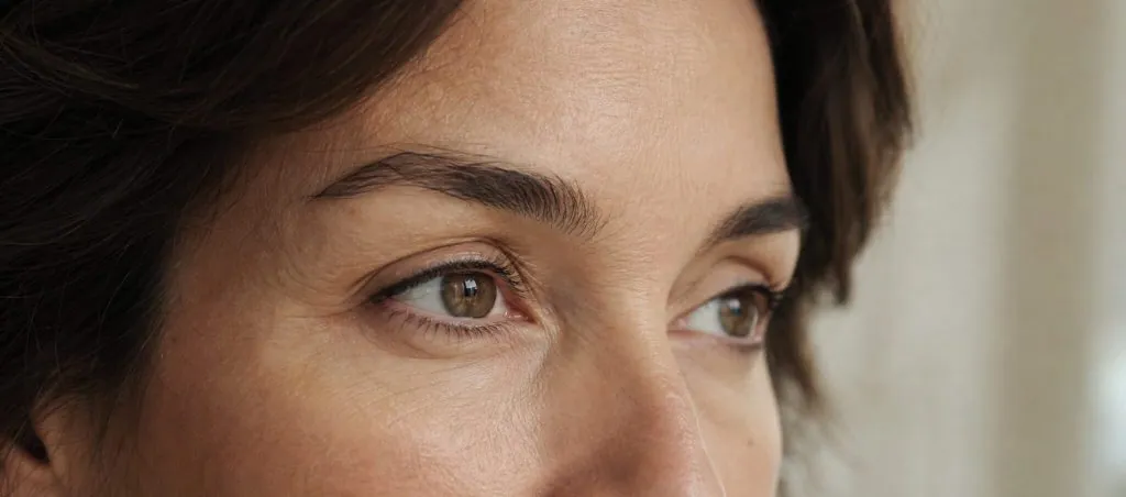 Regard de trois quarts montrant la paupière inférieure et l’angle externe de l’œil